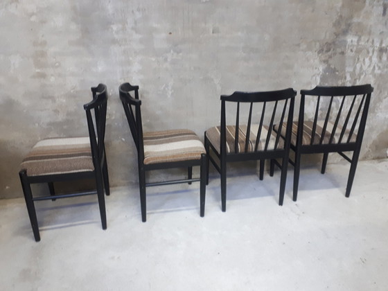 Image 1 of 4x Vintage spijlenstoel