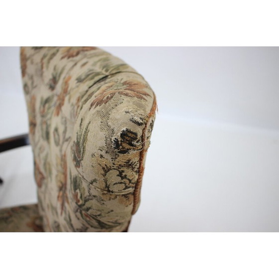 Image 1 of Paar vintage fauteuils met stoffen bekleding, Tsjecho-Slowakije 1940