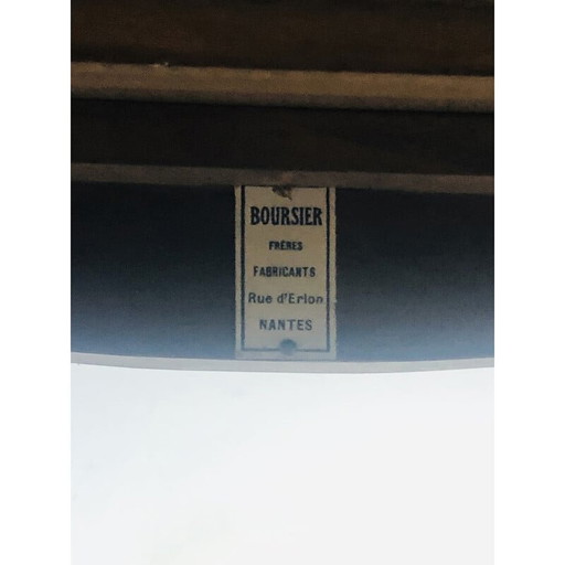 Vintage bijzettafel met dubbel houten blad