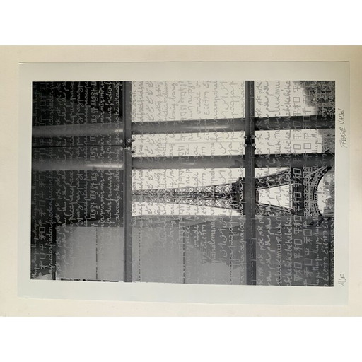 Vintage foto van de Eiffeltoren door Fabrice Vallon, 2007