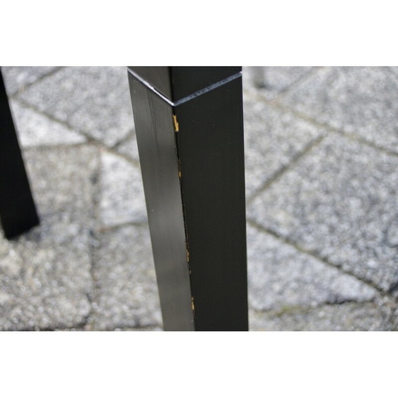 Image 1 of Paar vintage stoelen uit de Space Age van verchroomd staal en gelakt beuken, 1980