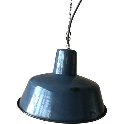 Vintage industriële fabriek hanglamp, 1960