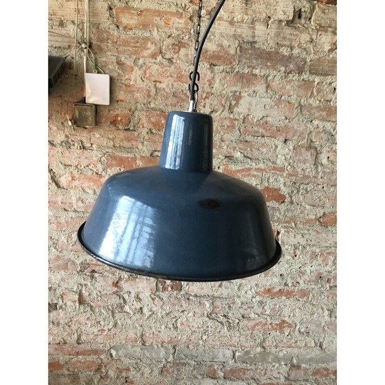 Image 1 of Vintage industriële fabriek hanglamp, 1960
