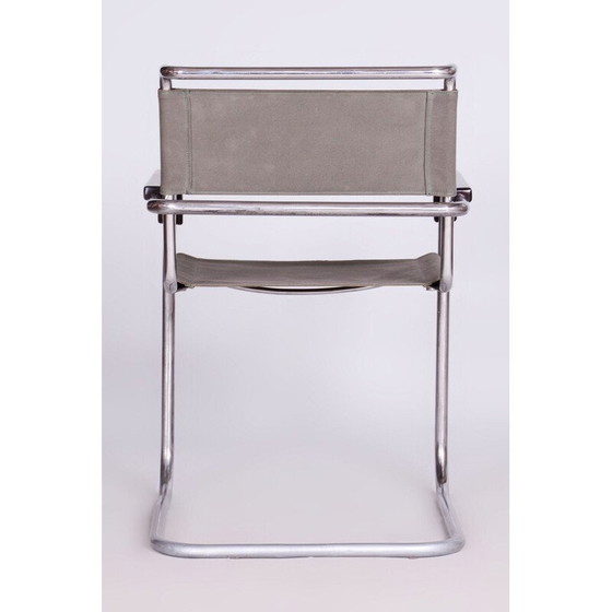 Image 1 of Vintage Bauhaus fauteuil in verchroomd staal van Marcel Breuer voor Thonet, Tsjecho-Slowakije 1930