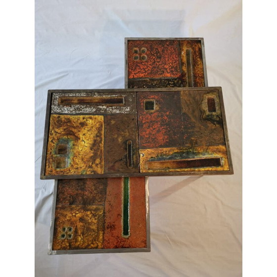 Image 1 of Vintage stalen salontafel en bankstel van Robert en Jean Cloutier, 1950