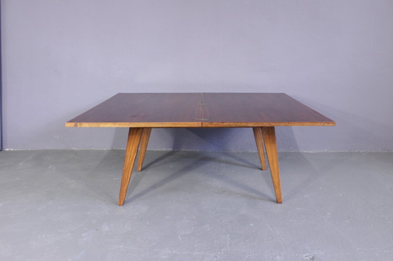 Image 1 of Vintage eettafel in hoogte verstelbare salontafel Scandinavisch