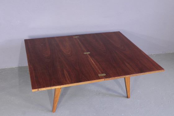 Image 1 of Vintage eettafel in hoogte verstelbare salontafel Scandinavisch