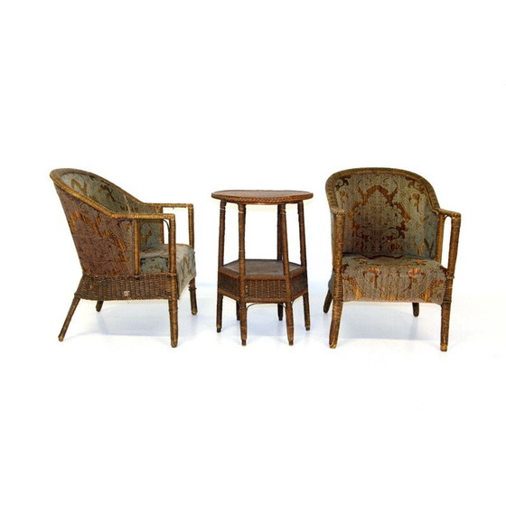 Image 1 of Vintage rotan woonkamer set, Zweden 1960