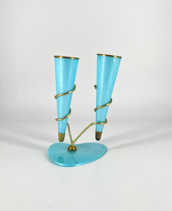 Image 1 of Plastic vaas in Mid Century design uit Duitsland 1950