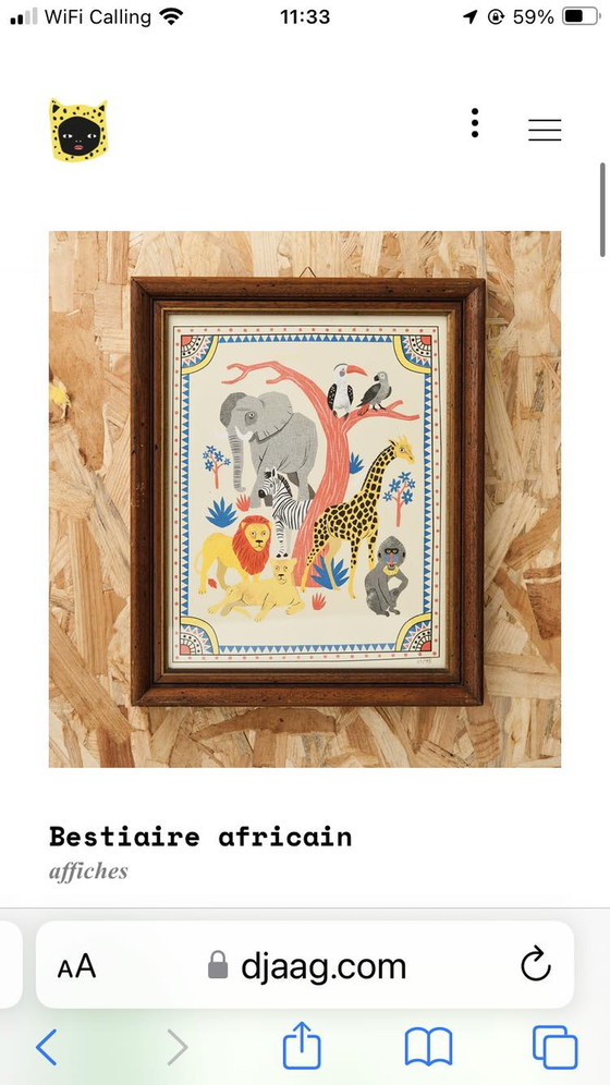 Image 1 of Bestiaire Africain - Risografie Atelier Djaag