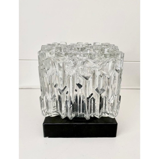 Image 1 of Mid century plafondlamp van glas en bakeliet door Helena Tynell