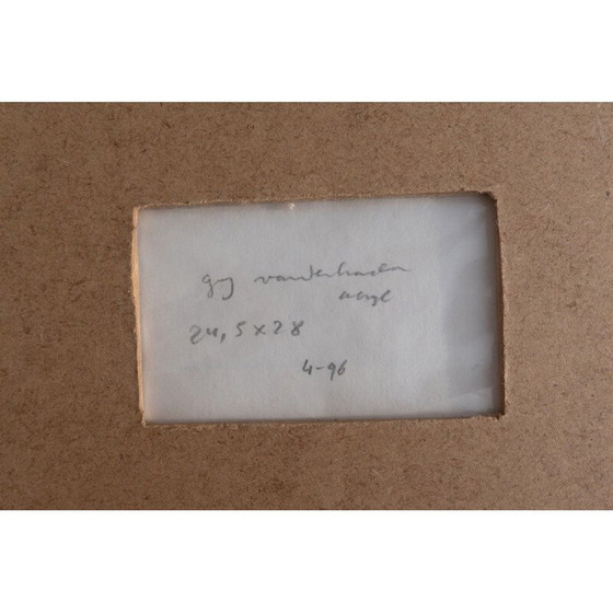 Image 1 of Vintage gouache schilderij door Guy Vandenbranden, België 1996