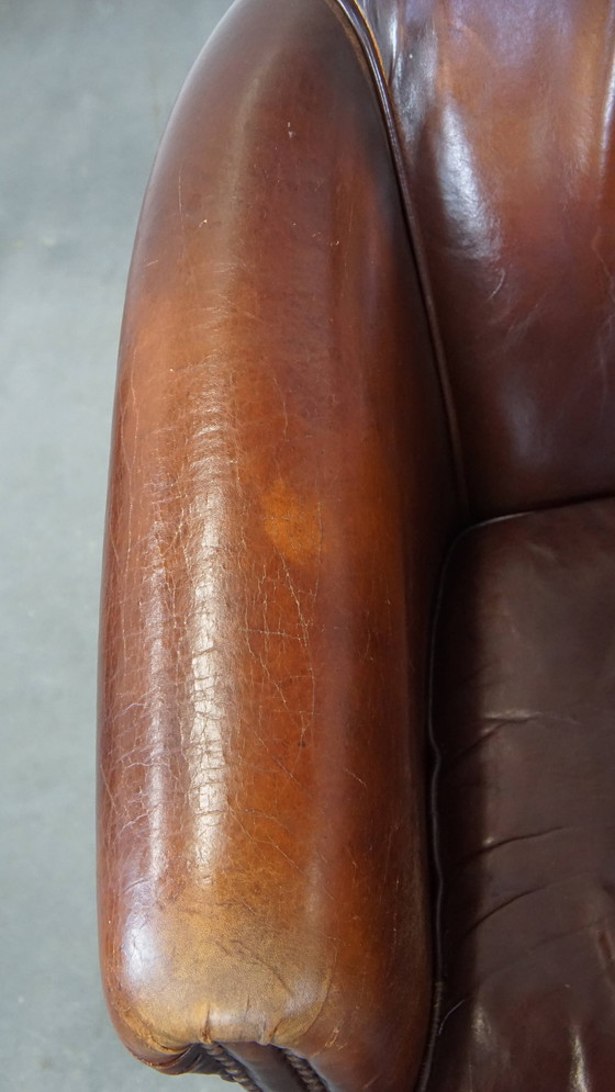 Image 1 of 2 X Vintage Schapenleren Clubfauteuil