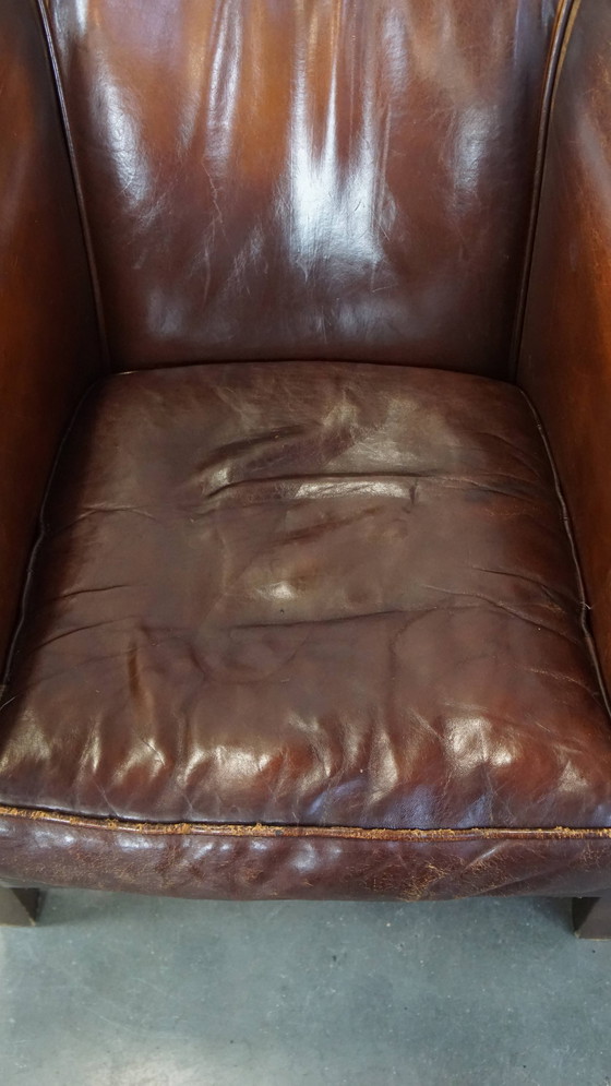 Image 1 of 2 X Vintage Schapenleren Clubfauteuil