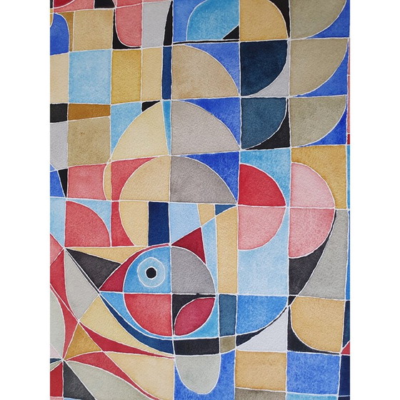 Image 1 of Vintage aquarel op papier n 396 van Jérémie Iordanoff, 2007