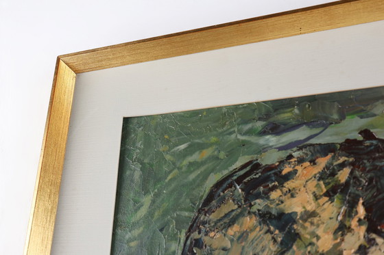 Image 1 of Mid Century Olieverfschilderij van een kind gesigneerd door de Belgische kunstenaar Jan Vandekerckhove