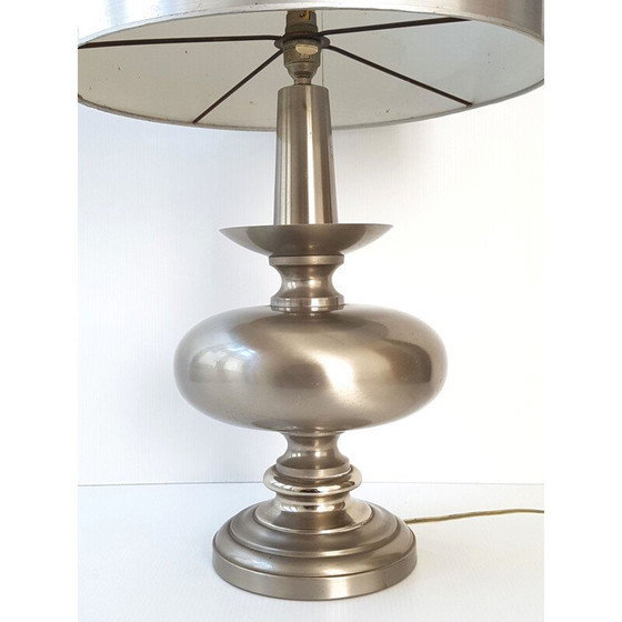 Image 1 of Vintage lamp in verzilverd staal, Frankrijk 1970