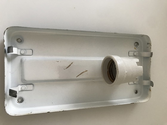 Image 1 of Vintage Ice Glass Plafondlamp Glas Plafonniere Wandlamp '60