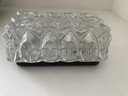 Vintage Ice Glass Plafondlamp Glas Plafonniere Wandlamp '60