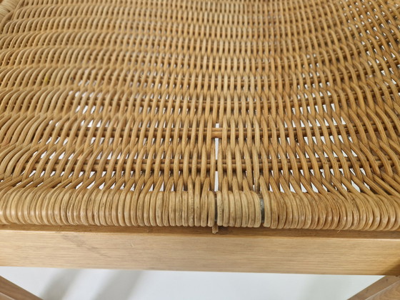 Image 1 of Vintage houten en rotan stoelen, 1970S, set van 2
