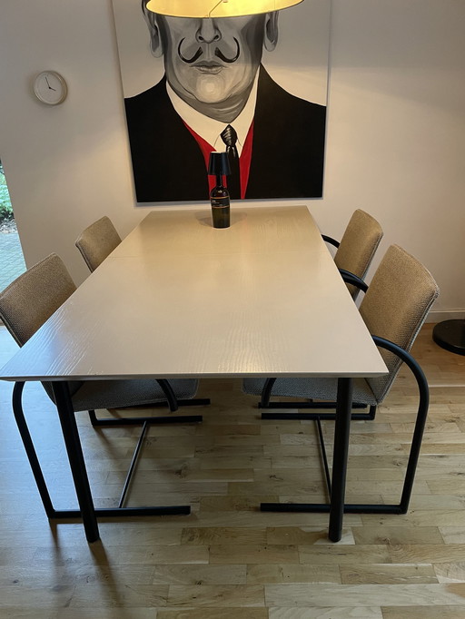 Arco Eetkamer Set, Tafel Met 4 Stoelen