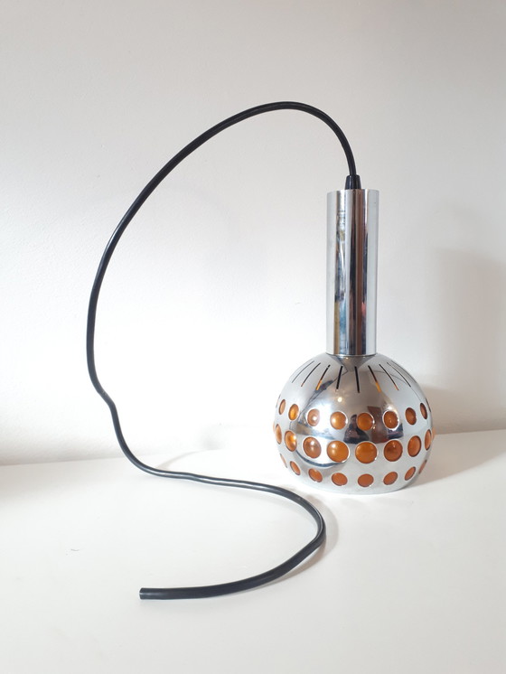 Image 1 of 70's vintage hanglamp chromen spaceage lamp