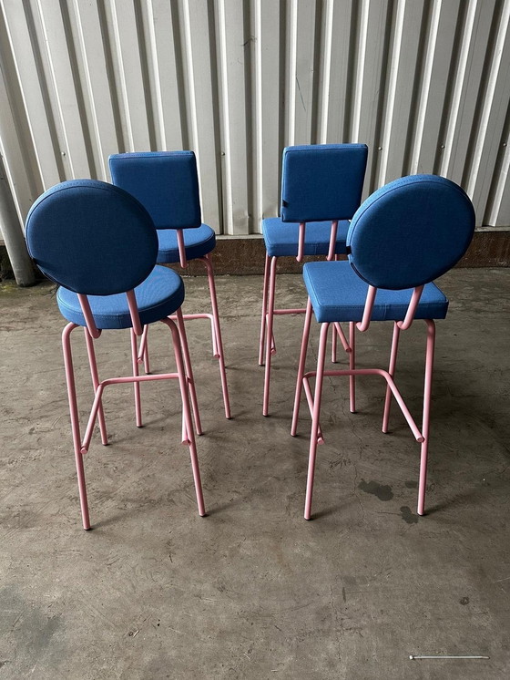 Image 1 of Kruk Bar Stool 4 X Design By Frederik Roije For Puik 