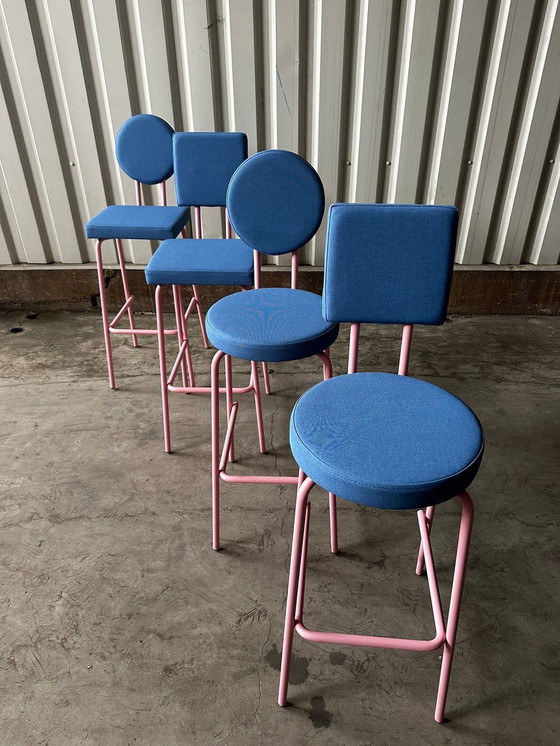 Image 1 of Kruk Bar Stool 4 X Design By Frederik Roije For Puik 