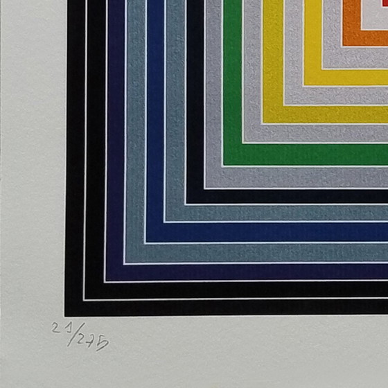 Image 1 of 2000S Prachtige Frank Stella (naar) "Lettre Sur Les Aveugles" Limited Edition Litho van Adagp-Paris