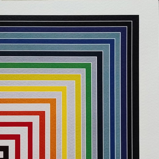 Image 1 of 2000S Prachtige Frank Stella (naar) "Lettre Sur Les Aveugles" Limited Edition Litho van Adagp-Paris