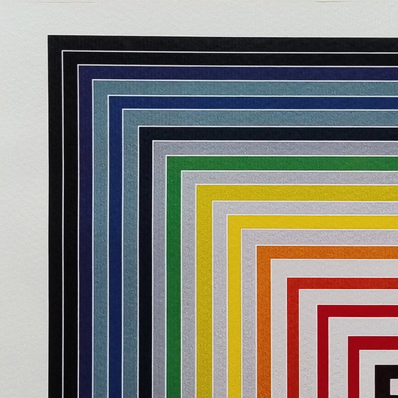 Image 1 of 2000S Prachtige Frank Stella (naar) "Lettre Sur Les Aveugles" Limited Edition Litho van Adagp-Paris