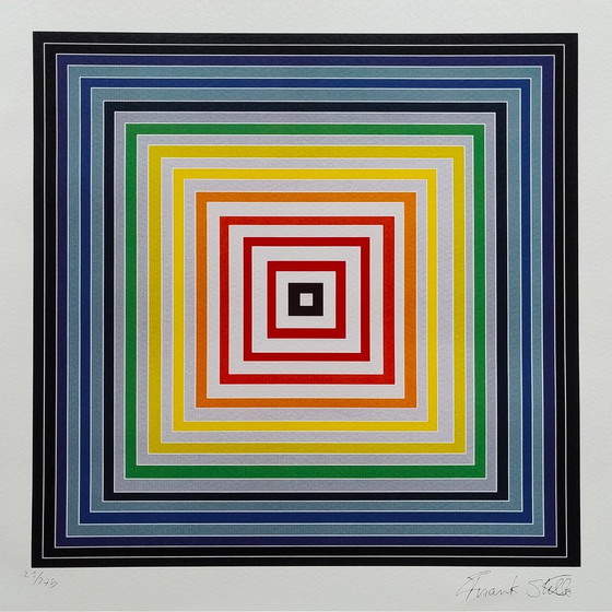 Image 1 of 2000S Prachtige Frank Stella (naar) "Lettre Sur Les Aveugles" Limited Edition Litho van Adagp-Paris