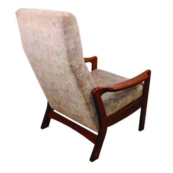 Image 1 of Deense vintage fauteuil met opklapbare voetsteun, jaren 1960