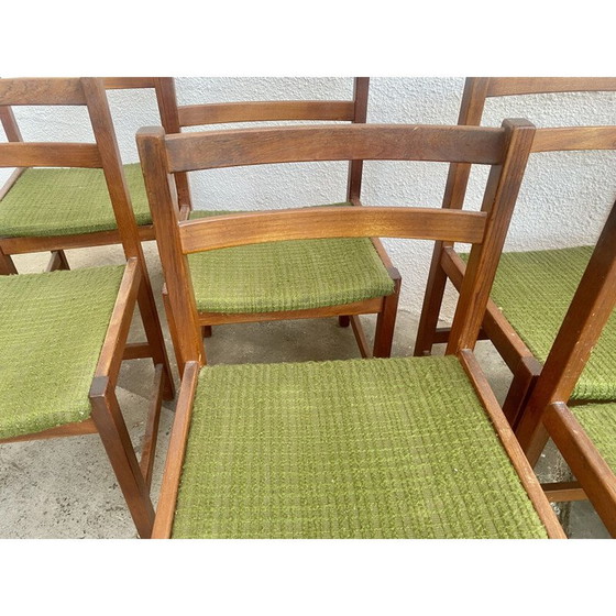 Image 1 of Set van 6 vintage teakhouten stoelen van Ulferts Tibro, Zweden 1960