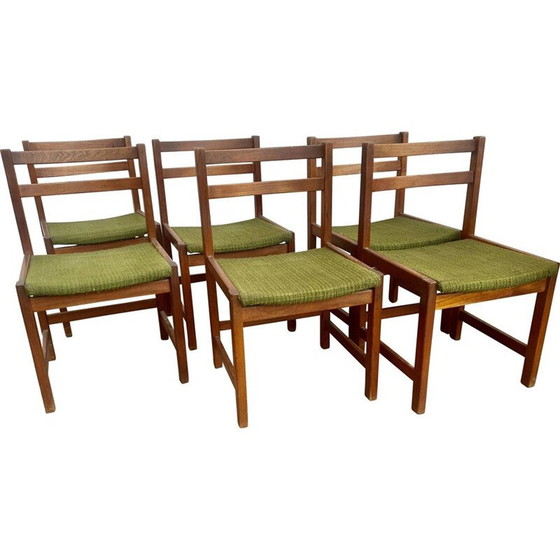 Image 1 of Set van 6 vintage teakhouten stoelen van Ulferts Tibro, Zweden 1960