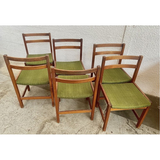 Image 1 of Set van 6 vintage teakhouten stoelen van Ulferts Tibro, Zweden 1960