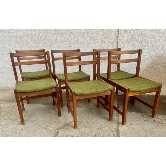 Image 1 of Set van 6 vintage teakhouten stoelen van Ulferts Tibro, Zweden 1960