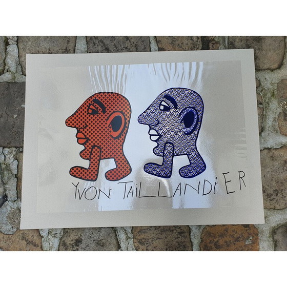 Image 1 of Zeefdruk kapitipède duo 4 vintage van Yvon Taillandier, 2015