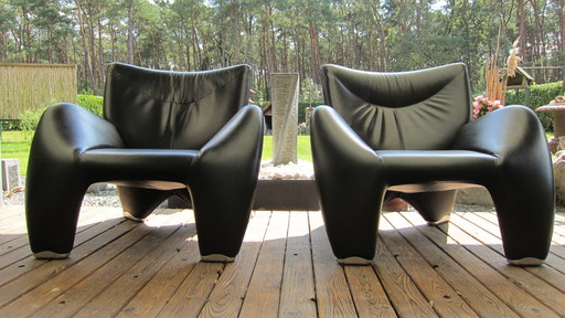 2x Leolux Echnaton fauteuil