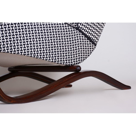 Image 1 of Vintage grijze fauteuil van Halabala voor Up Zavody, jaren 1930