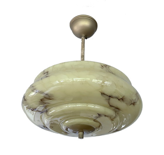 Image 1 of Art Deco Glazen Hanglamp