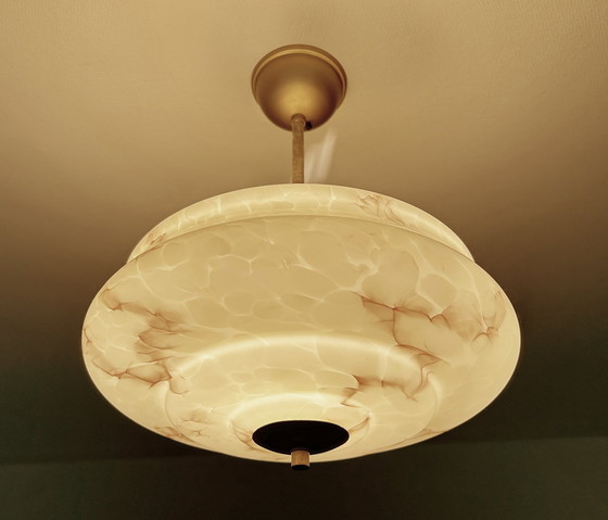 Image 1 of Art Deco Glazen Hanglamp