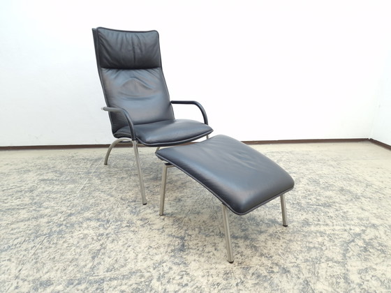 Image 1 of De Sede ds 270 leren fauteuil met kruk Stoel Designer fauteuil Desede