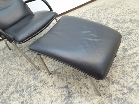 Image 1 of De Sede ds 270 leren fauteuil met kruk Stoel Designer fauteuil Desede