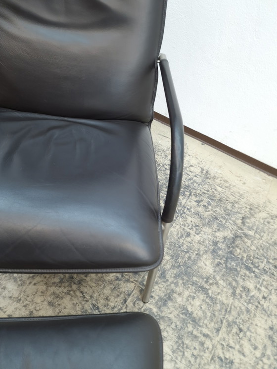 Image 1 of De Sede ds 270 leren fauteuil met kruk Stoel Designer fauteuil Desede