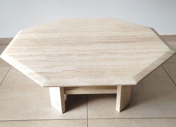 Image 1 of Vintage Hexagon Travertine salontafel 