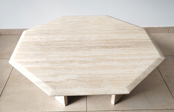 Image 1 of Vintage Hexagon Travertine salontafel 