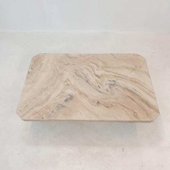 Image 1 of Italiaanse marmeren vintage salontafel, jaren 1980