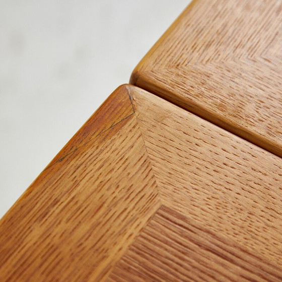 Image 1 of Vintage eiken eettafel met 2 verlengstukken van Kai Winding voor Slagelse Møbelværk, 1960