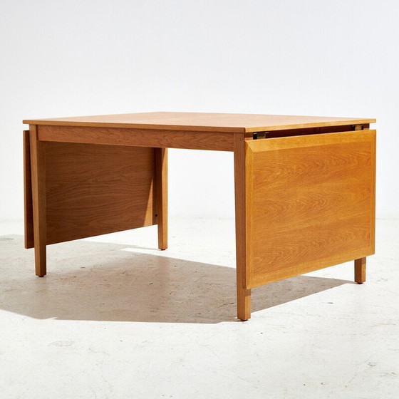 Image 1 of Vintage eiken eettafel met 2 verlengstukken van Kai Winding voor Slagelse Møbelværk, 1960